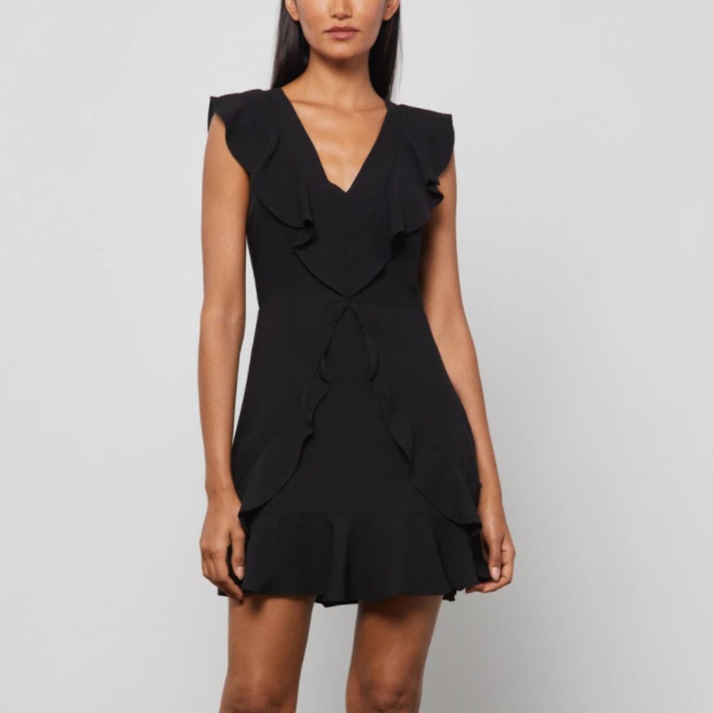 BCBG Maroon Ruffled Dress